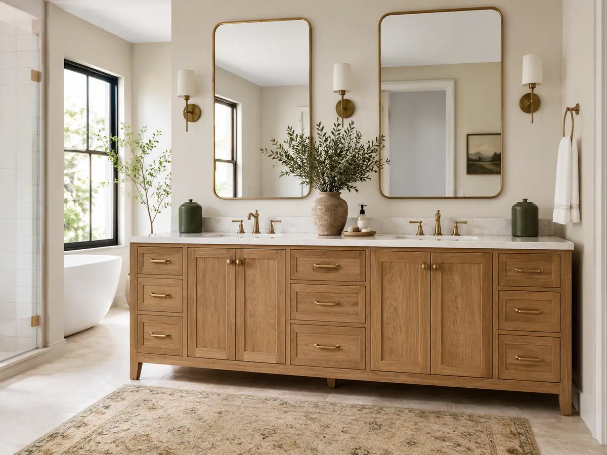 Bathroom vanity cabinetry