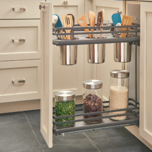 9-1/2-inch Orion Grey Utensil-Bin Base Pullout