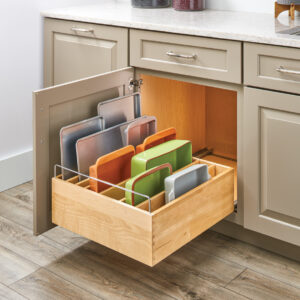 18-inch Wood Deep Casserole Dish Organizer
