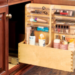 Natural Maple Side-Mount U-Shaped Vanity Sink Pullout