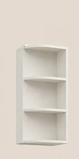 Wall Open End Shelf – 3 Fixed Shelves – 12 x 36 x 12