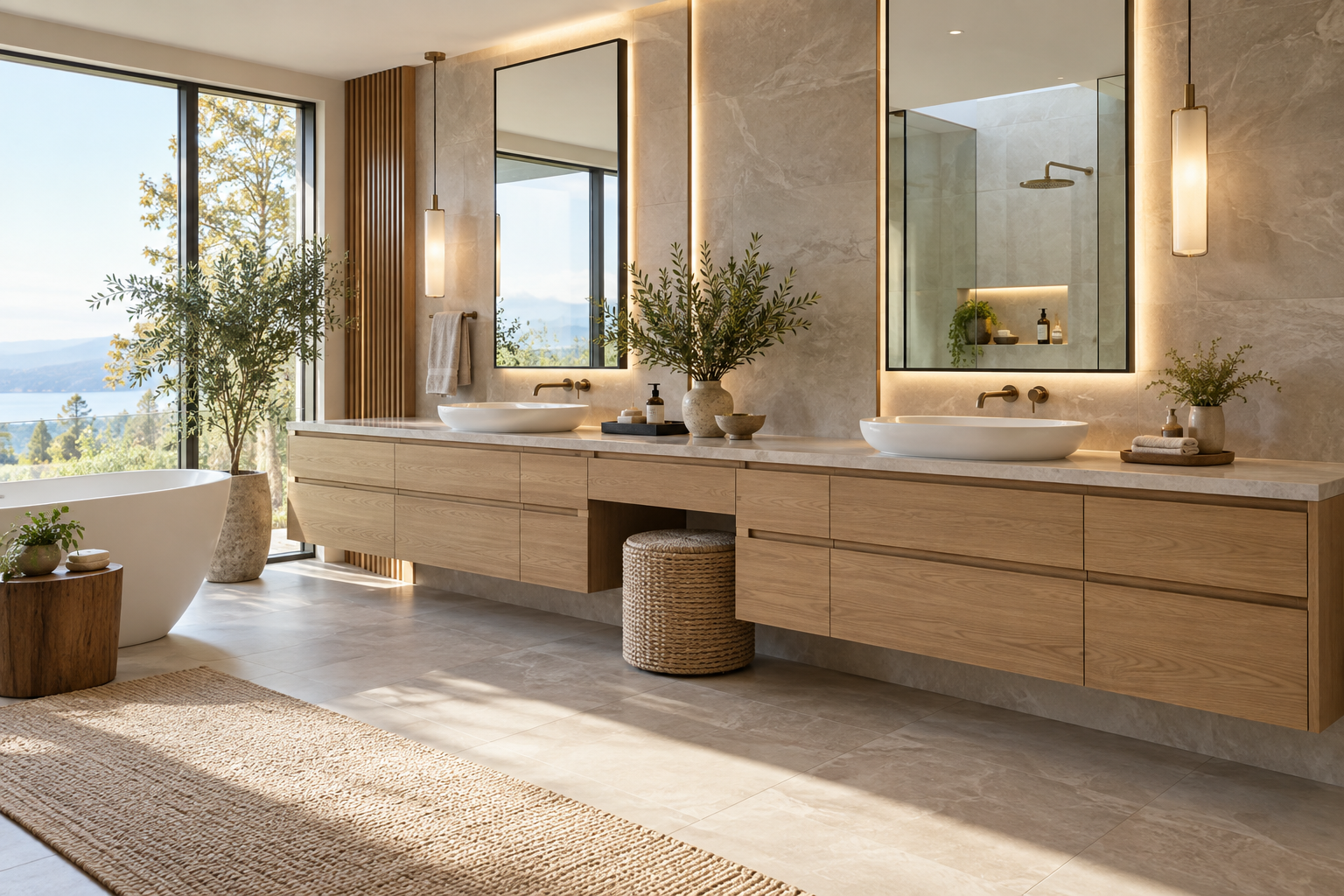 Floating Double Vanity